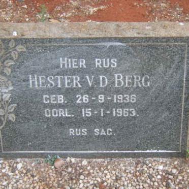 BERG Hester, v.d. 1936-1963