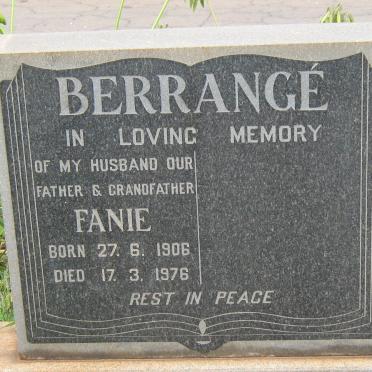 BERRANGÉ Fanie 1906-1976