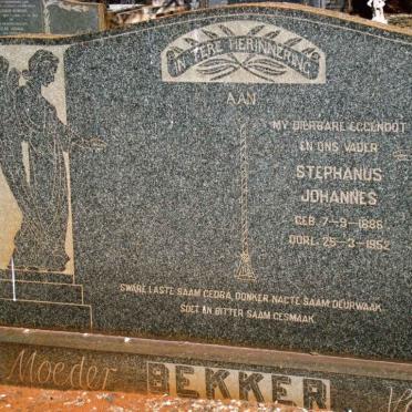 BEKKER Stephanus Johannes 1886-1952