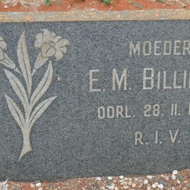 BILLINGS E.M. -1957