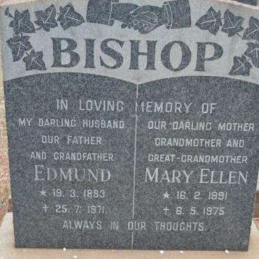 BISHOP Edmund 1883-1971 &amp; Mary Ellen 1891-1975