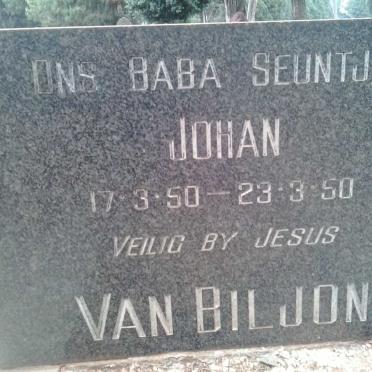 BILJON Johan, van 1950-1950
