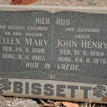 BISSETT John Henry 1884-1975 &amp; Ellen Mary 1889-1967