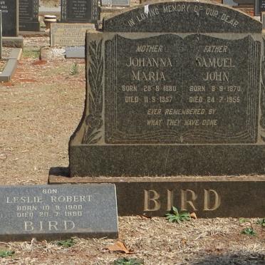 BIRD Samuel John 1870-1955 &amp; Johanna Maria 1880-1957 :: BIRD Leslie Robert 1900-1990