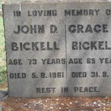 BICKELL John D. -1961 &amp; Grace A. -1968