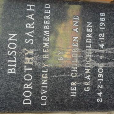 BILSON Dorothy Sarah 1906-1988
