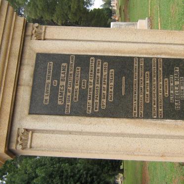 BLANE James 1866-1909 &amp; Isabella Mary 1869-1959