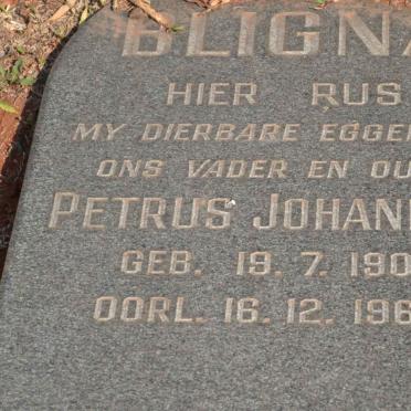 BLIGNAUT Petrus Johannes 1901-1968