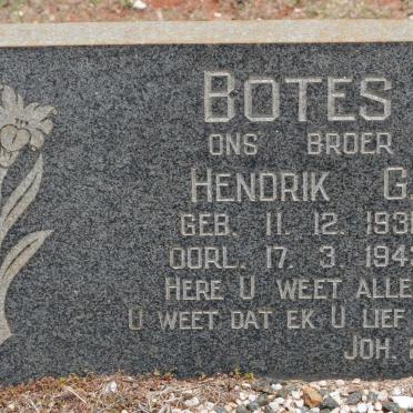 BOTES Hendrik G. 1931-1943