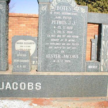 BOTES Petrus J.J. 1920-1984 &amp; Hester Jacoba 1926-