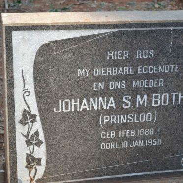 BOTHA Johanna S.M. nee PRINSLOO 1888-1950