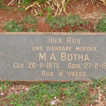 BOTHA M.A. 1875-1965