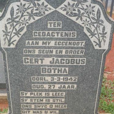 BOTHA Gert Jacobus -1942