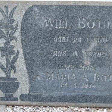 BOTHA Will -1970 & Maria A. 1974