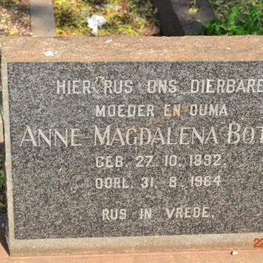 BOTHA Anne Magdalena 1892-1964