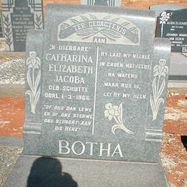BOTHA Catharina Elizabeth Jacoba nee SCHUTTE  -1966