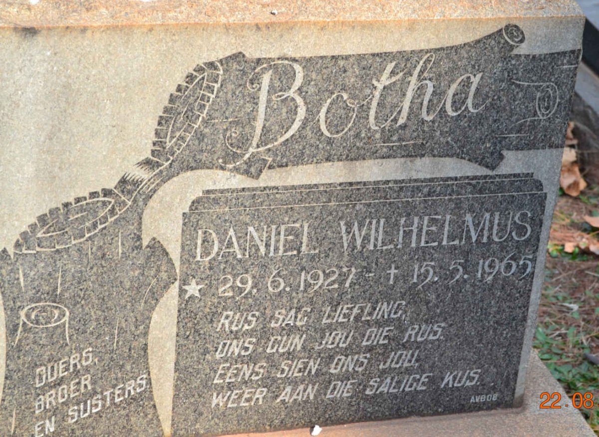 BOTHA Daniel Wilhelmus 1927-1965