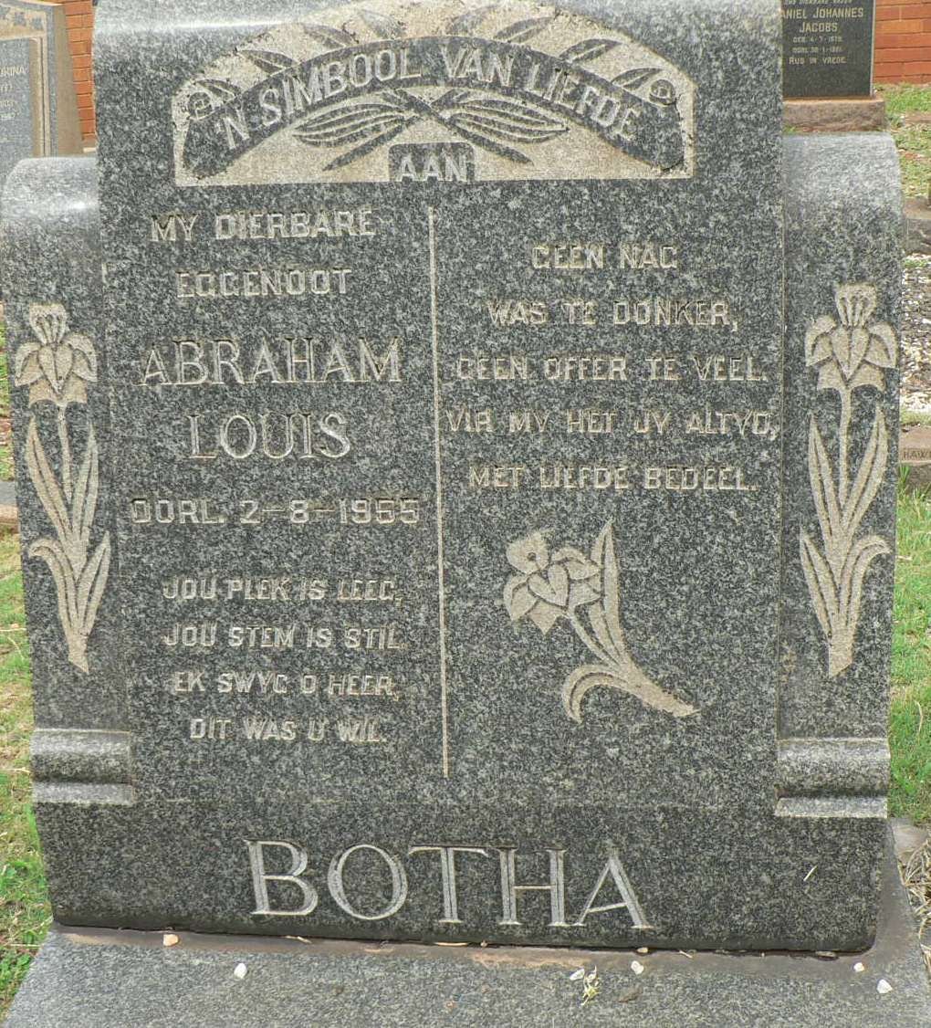 BOTHA Abraham Louis -1955