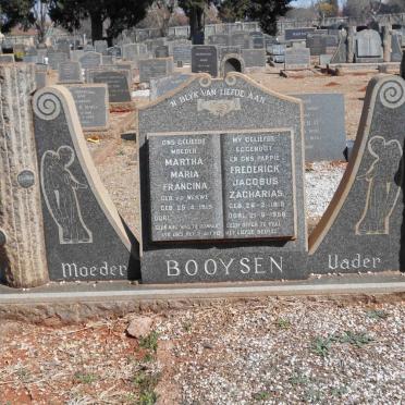 BOOYSEN Frederick Jacobus Zacharias 1919-1958 &amp; Martha Maria Francina V. D. MERWE 1919-