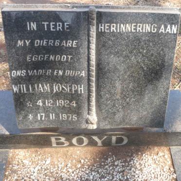 BOYD William Joseph 1924-1975