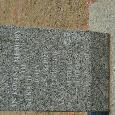 BEETGE Gerald John 1924-2006 &amp; Anna Maria 1925-2007