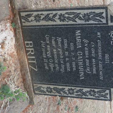 BRITZ Maria Catharina 1928-1962 :: BRITZ ?