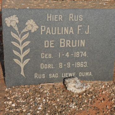BRUIN Paulina F.J., de 1874-1963