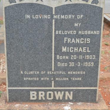 BROWN Francis Michael 1903-1959