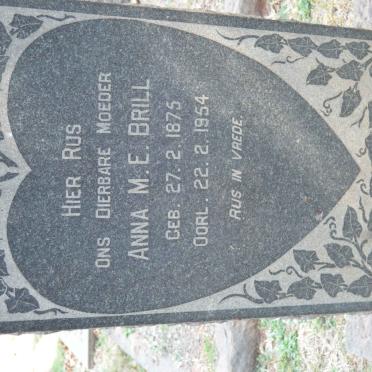 BRILL Anna M.E. 1875-1954