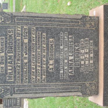 BROOKS William 1877-1929 &amp; Anna Louisa 1883-1959