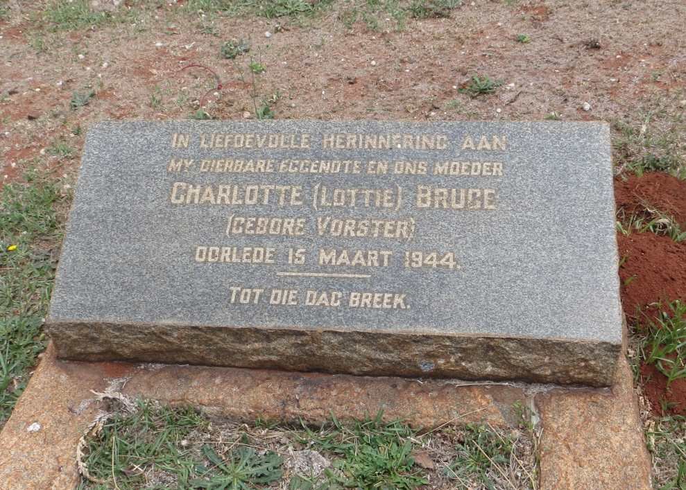 BRUCE Charlotte nee VORSTER -1944