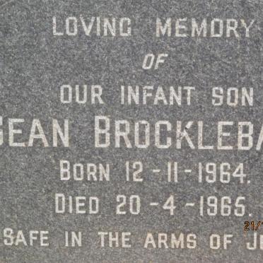 BROCKLEBANK Sean 1964-1965
