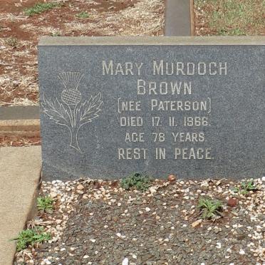 BROWN Mary Murdoch nee PATERSON -1966
