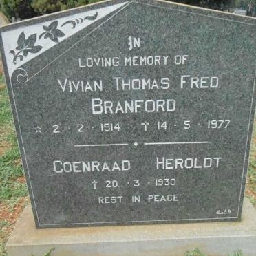 BRANFORD Vivian Thomas Fred 1914-1977 :: HEROLDT Coenraad -1930