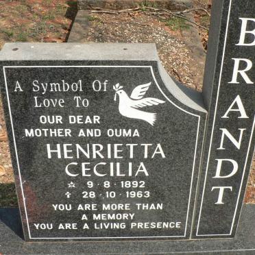 BRANDT Henrietta Cecilia 1892-1963