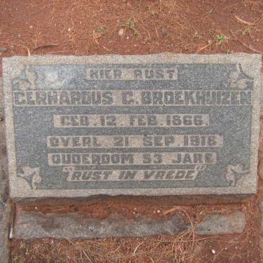 BROEKHUIZEN Gerhardus G. 1866-1918