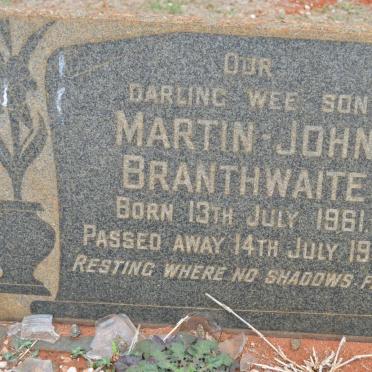BRANTHWAITE Martin John 1961-1961