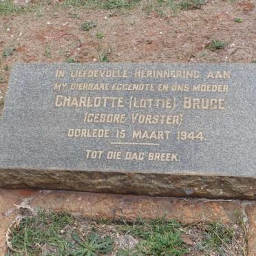 BRUCE Charlotte nee VORSTER -1944