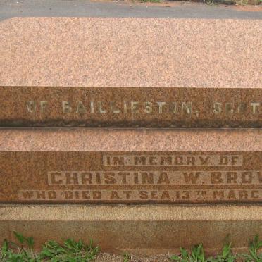 BROWN Christina W. -1920 :: ? 1845-1903
