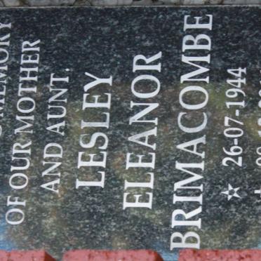 BRIMACOMBE Lesley Eleanor 1944-2011
