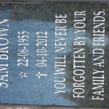BROWN Sam 1955-2012