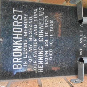 BRONKHORST Henning Cornelius 1929-1992