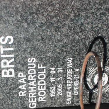 BRITS Raap Gerhardus Roedolf 1952-2005