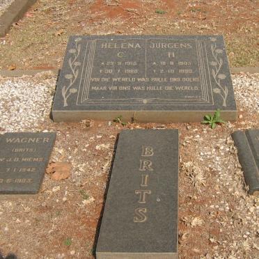 BRITS Jurgens H. 1905-1988 &amp; Helena C. 1915-1988 :: BRITS Jurgens H. 1957-1984 :: WAGNER W.J.D. nee BRITS 1942-1985