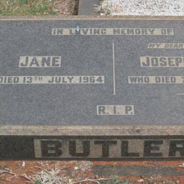 BUTLER Joseph John -1955 &amp; Jane -1964