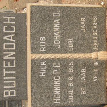 BUITENDACH Henning P.C. -1965 &amp; Johanna D.