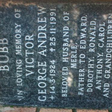 BUBB Victor George Andrew 1924-1991