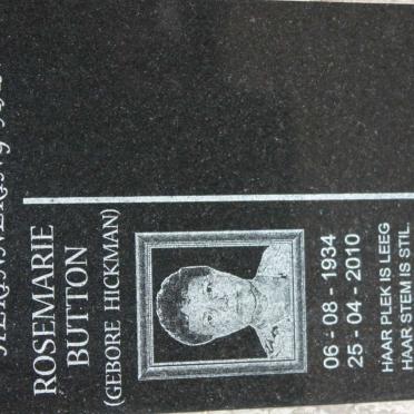 BUTTON Rosemarie nee HICKMAN 1934-2010