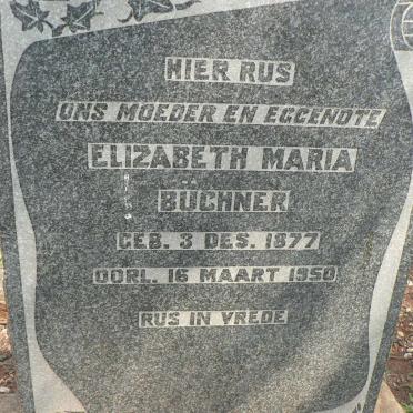 BUCHNER Elizabeth Maria 1877-1950