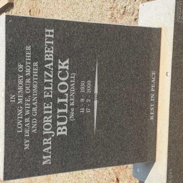 BULLOCK Marjorie Elizabeth nee KENDALL 1930-2000